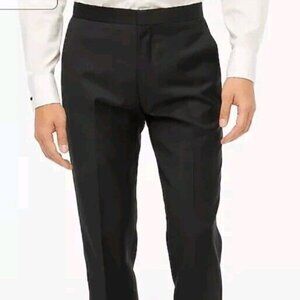 J. Crew Slim-fit Thompson Black Tuxedo Pants 31x30 With Black Leg Braid Hem 26"